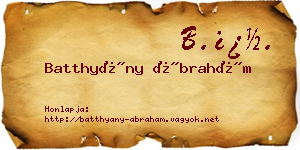 Batthyány Ábrahám névjegykártya